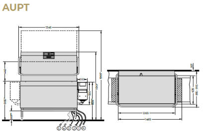 HOBART PREMAX AUPT - Technische Zeichnung © Zeichnung: Hobart.de